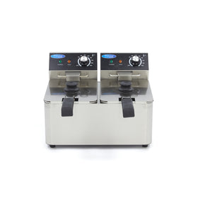 Friteuza electrica de banc 2x4L, 2 cosuri, 230V, 5kW Friteuza electrica dubla cu o