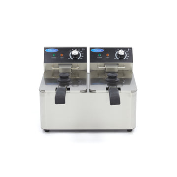 Friteuza electrica de banc 2x4L, 2 cosuri, 230V, 5kW Friteuza electrica dubla cu o