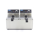Friteuza electrica de banc 2x8L, 2 cosuri, 230V, 6.5kW Friteuza electrica dubla cu o