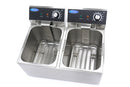 Friteuza electrica de banc 2x8L, 2 cosuri, 230V, 6.5kW Friteuza electrica dubla cu o