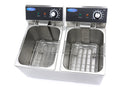 Friteuza electrica de banc 2x8L, 2 cosuri, 230V, 6.5kW Friteuza electrica dubla cu o