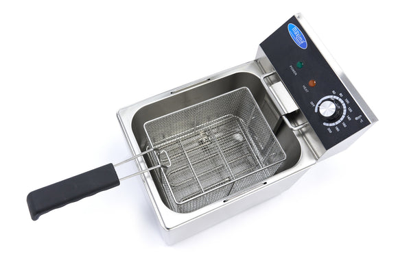 Friteuza electrica de banc, 8L, 1 cos, 230V, 3,25kW Cu aceasta friteuza de inalta