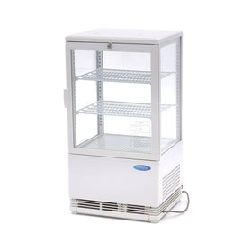 Vitrina refrigerata de banc, 58 Litri, cu iluminare, H 81 cm, alb