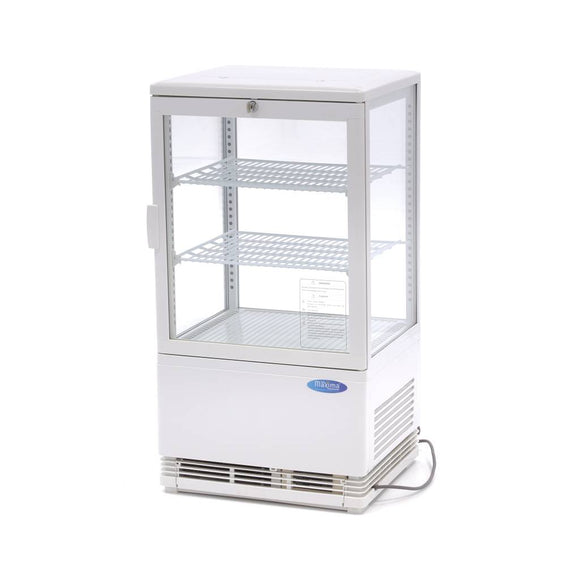 Vitrina refrigerata de banc, 58 Litri, cu iluminare, H 81 cm, alb