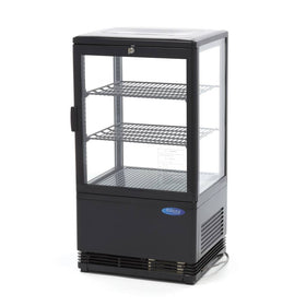 Vitrina refrigerata de banc, 58 Litri, cu iluminare, H 81 cm, negru