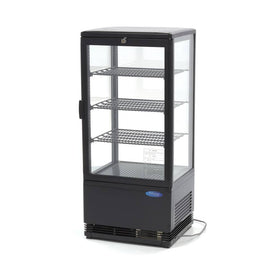 Vitrina refrigerata de banc, 78 Litri, cu iluminare, H 96 cm, negru