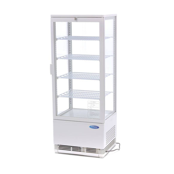 Vitrina refrigerata de banc, 98 Litri, cu iluminare, H 110 cm, alb