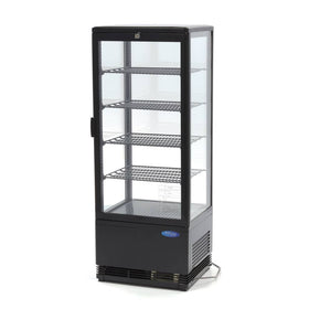 Vitrina refrigerata de banc, 98 Litri, cu iluminare, H 110 cm, negru
