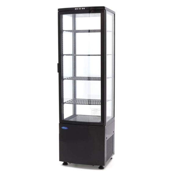 Vitrina refrigerata, 235 Litri, cu iluminare, H 170 cm, negru