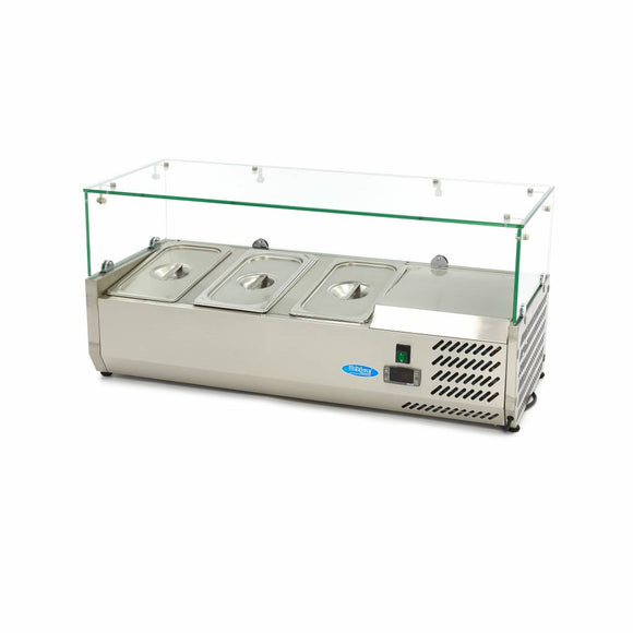 Vitrina refrigerata de banc pentru ingrediente Maxima, 95cm, 3 cuve GN 1/3, 87 litri, 230V
