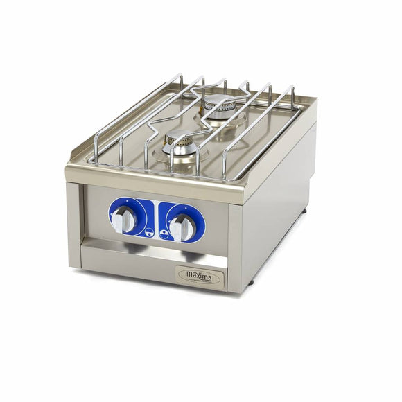 Masina de gatit pe gaz cu 2 arzatoare Maxima, linia 600, 40cm, 8,5kW