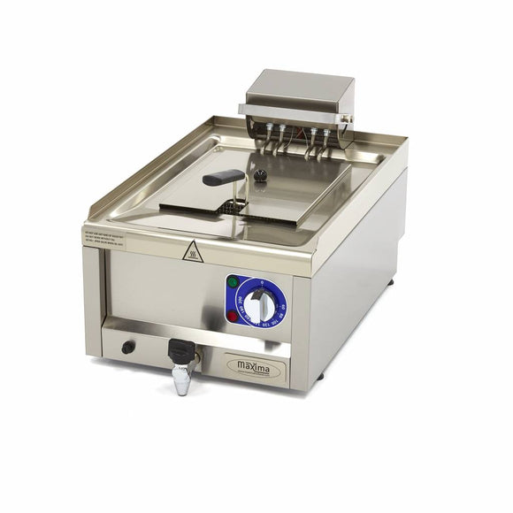 Friteuza electrica 10L Maxima, linia 600, 1 cos, robinet de golire, 380V, 6kW