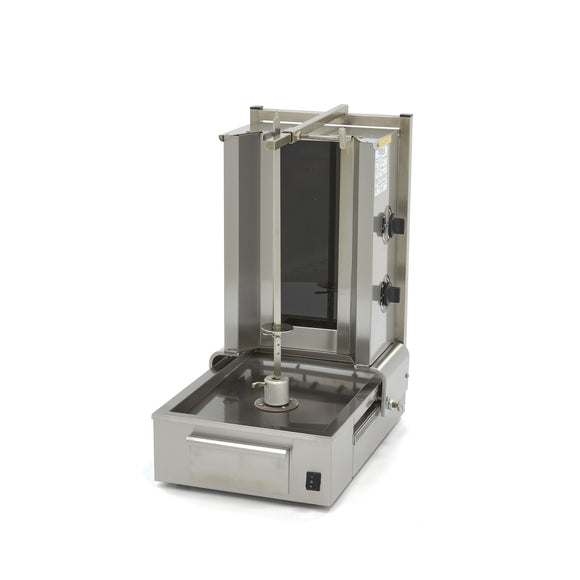 Aparat pentru shaorma si kebab Maxima, 2 arzatoare, 20kg carne, electric, 3kW