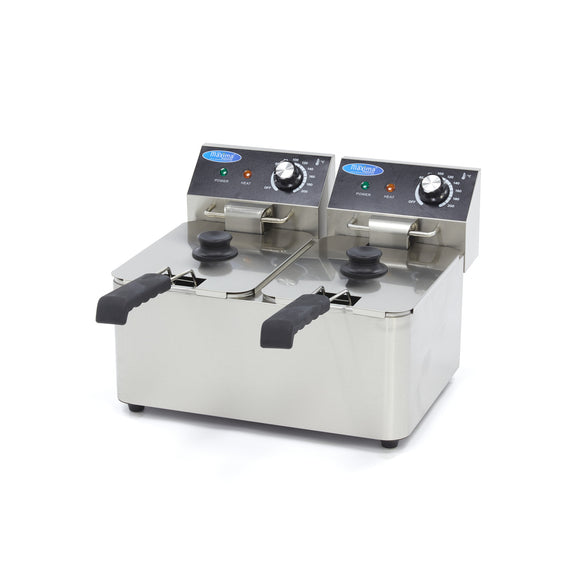Friteuza electrica de banc 2x4L, 2 cosuri, 230V, 5kW Friteuza electrica dubla cu o