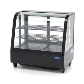 Vitrina refrigerata de banc 0°C /+12°C, racire ventilata, iluminare LED, cap. 100 Litri, latime 68 cm, negru