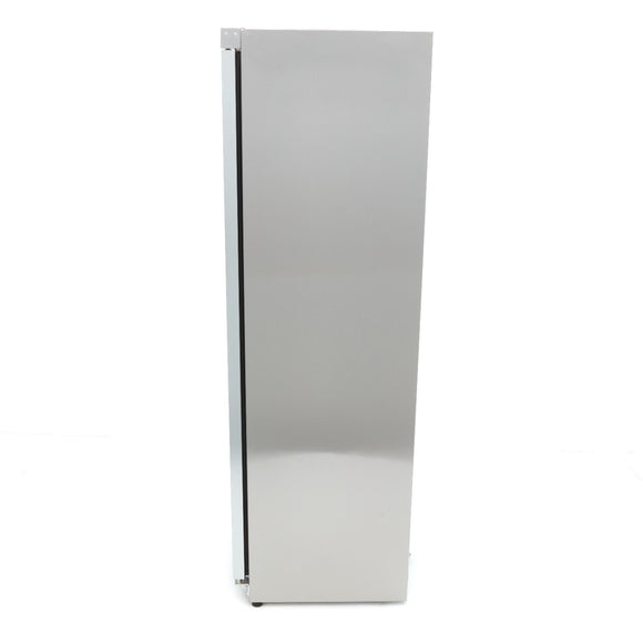 Congelator vertical cu usa sticla, -18°C / -22°C, exterior inox, racire statica, 6 polite fixe, 400 litri