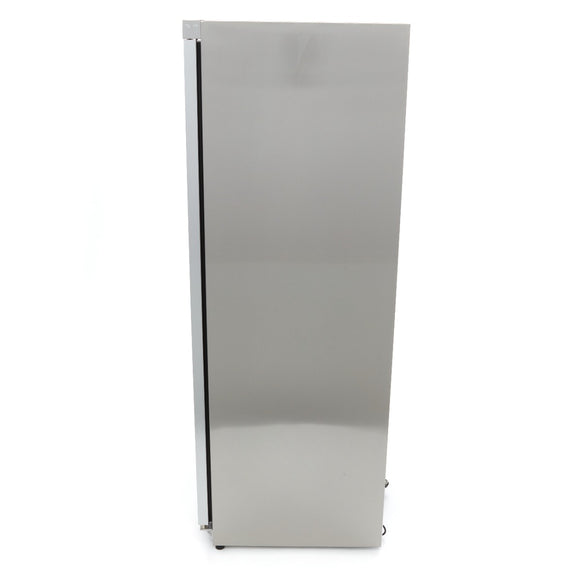 Congelator vertical cu usa sticla, -18°C / -22°C, exterior inox, racire statica, 6 polite fixe, 600 litri