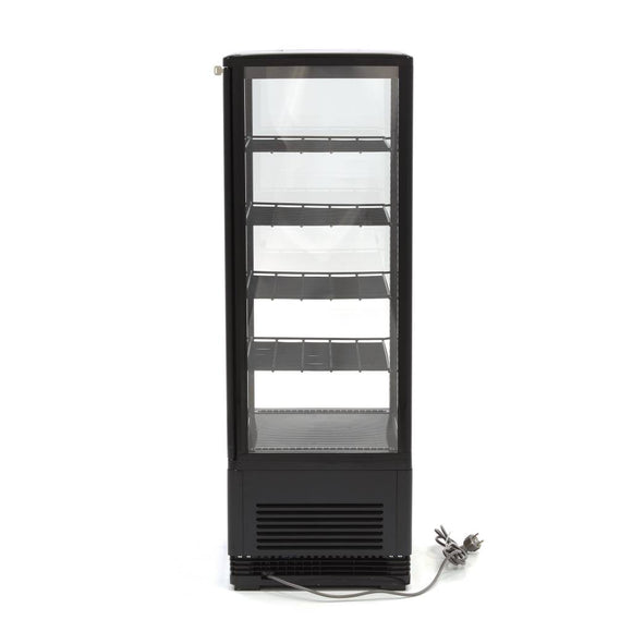 Vitrina refrigerata de banc, 98 Litri, cu iluminare, H 110 cm, negru