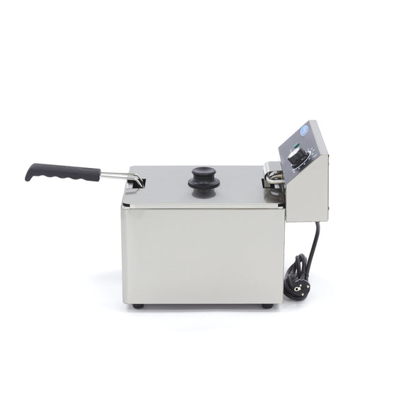 Friteuza electrica de banc, 8L, 1 cos, 230V, 3,25kW Cu aceasta friteuza de inalta