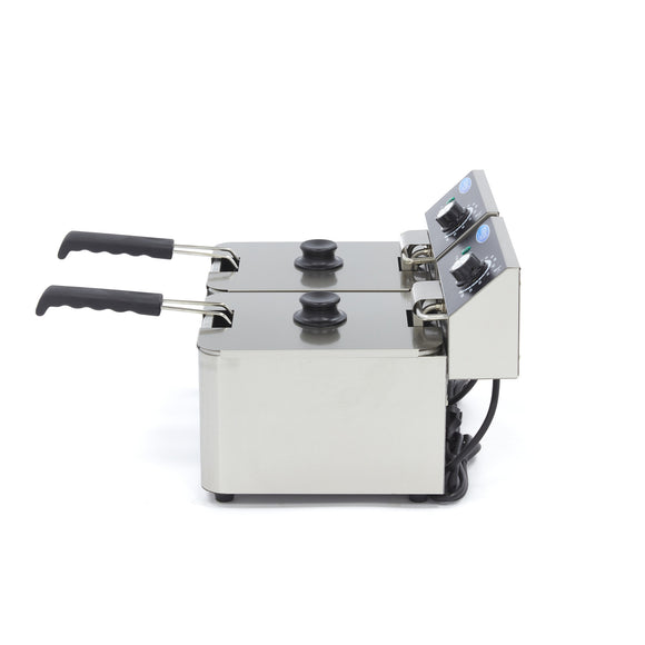 Friteuza electrica de banc 2x4L, 2 cosuri, 230V, 5kW Friteuza electrica dubla cu o