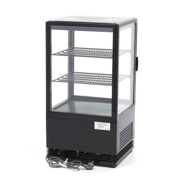 Vitrina refrigerata de banc, 58 Litri, cu iluminare, H 81 cm, negru