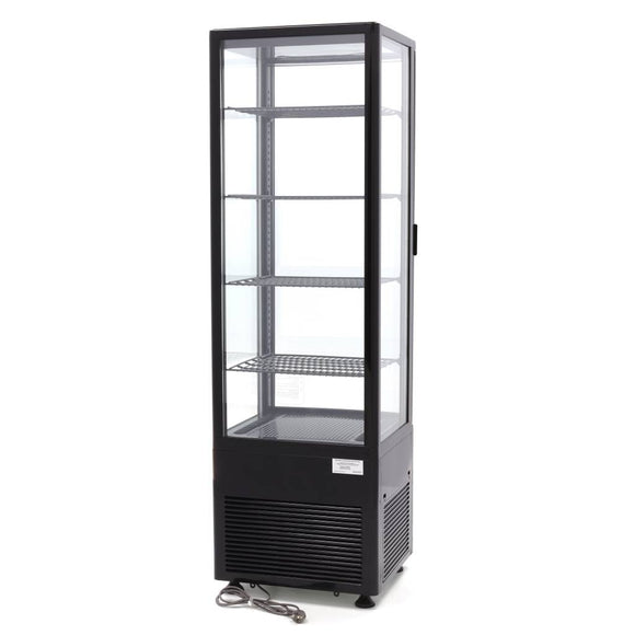 Vitrina refrigerata, 235 Litri, cu iluminare, H 170 cm, negru