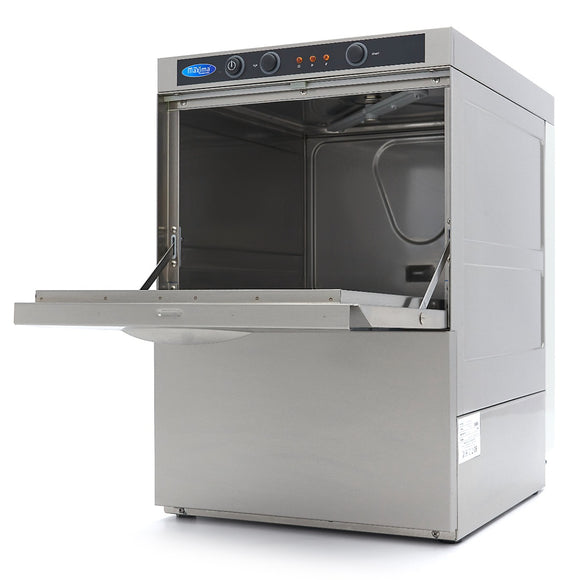 Masina de spalat pahare Maxima, cos 35x35 cm, pompe evacuare, clatire si detergent, 230V, 2,8kW