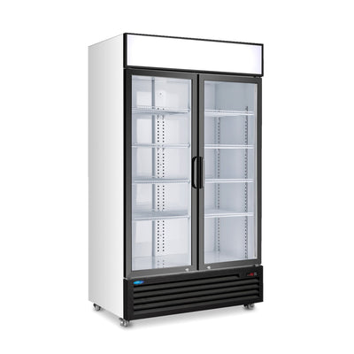 Vitrina de bauturi cu 2 usi Maxima, 800 litri, 8 polite reglabile, 560 W