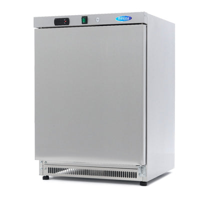 Congelator vertical Maxima, 200 litri, 2 polite fixe, inox, 302 W