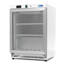Congelator vertical cu usa sticla Maxima, 200 litri, alb, 332 W