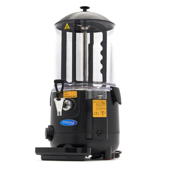 Dozator de ciocolata calda - 10L, negru, incalzire tip bain marie pe aburi