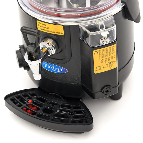 Dozator de ciocolata calda - 5L, negru, incalzire tip bain marie pe aburi