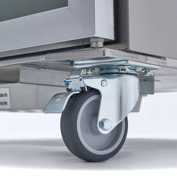 Frigider inox cu usa sticla, 0/+8 °C, 600 Litri, GN 2/1, agent frigorific ecologic R290 - clasa energetica C