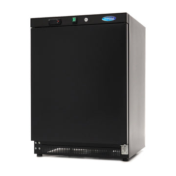 Congelator vertical Maxima, 200 litri, 2 polite fixe, negru, 302 W