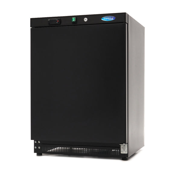 Congelator vertical Maxima, 200 litri, 2 polite fixe, negru, 302 W