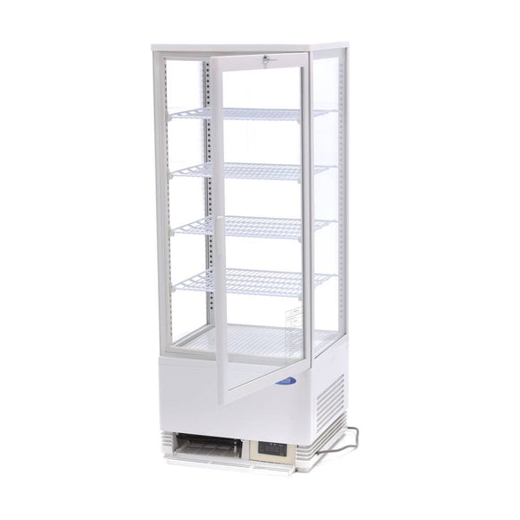 Vitrina refrigerata de banc, 98 Litri, cu iluminare, H 110 cm, alb