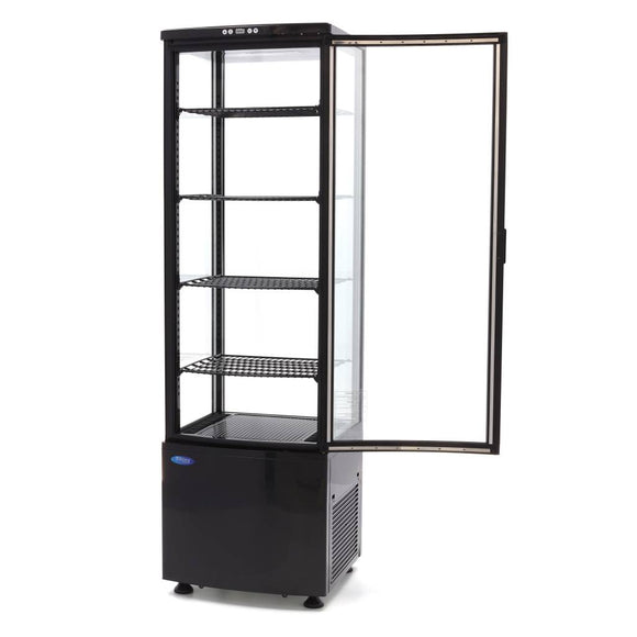 Vitrina refrigerata, 235 Litri, cu iluminare, H 170 cm, negru