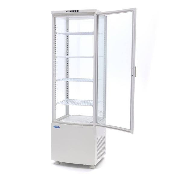 Vitrina refrigerata, 235 Litri, cu iluminare, H 170 cm, alb
