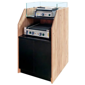 Stand hot-dogi 70x80xH143 cm, stejar kraft, imagine 1