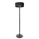 Incalzitor terasa electric Sunred Artix Compact ARTIX C-SB negru, cu abajur si stativ, pe fundal alb