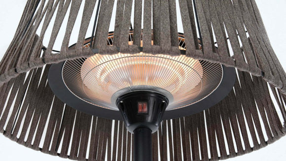 Element halogen aprins sub abajurul incalzitorului Sunred Artix Corda