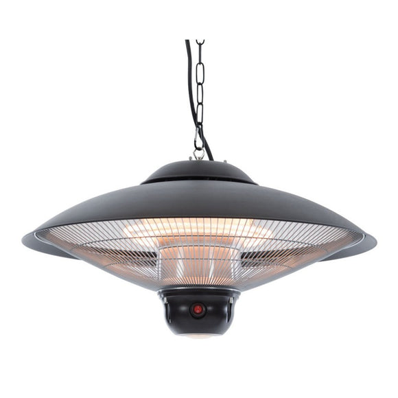 Incalzitor terasa electric suspendat Sunred Sirius CE09B negru, pe fundal alb