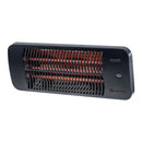 Incalzitor terasa electric de perete Sunred Lugo LUG-2000W gri, cu tuburi quartz, pe fundal alb