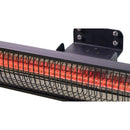 Detaliu grilaj si element carbon aprins al incalzitorului Sunred Dark