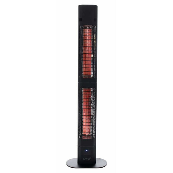 Incalzitor terasa electric Sunred Valencia RD-DARK-3000L negru, tip coloana, pe fundal alb