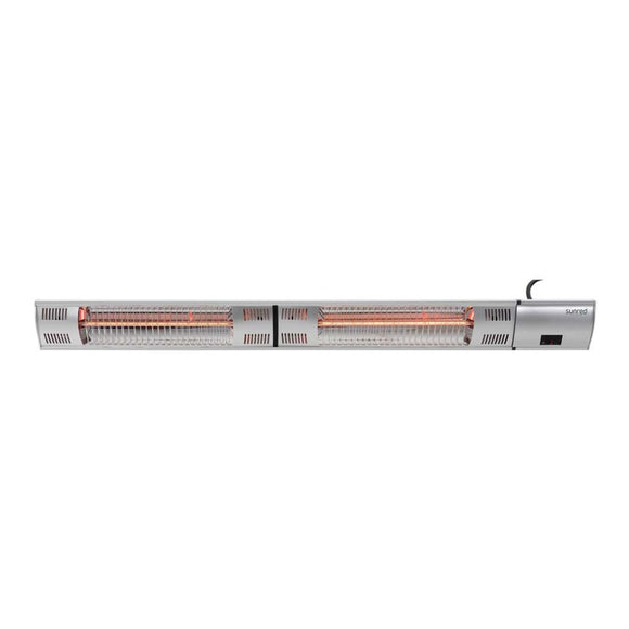 Incalzitor terasa electric Sunred Ultra RD-SILVER-3000H argintiu, suspendat sau de perete, pe fundal alb