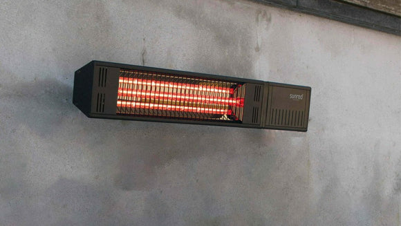 Detaliu element halogen aprins al incalzitorului Sunred Fortuna
