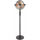 Incalzitor terasa electric Sunred Retro RSS16 negru, cu stativ, vedere completa pe fundal alb