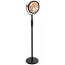 Incalzitor terasa electric Sunred Indus RSS19 negru, cu stativ, vedere completa pe fundal alb