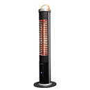 Incalzitor terasa electric Sunred Apollo Ultra SMART negru, model de masa tip coloana, pe fundal alb